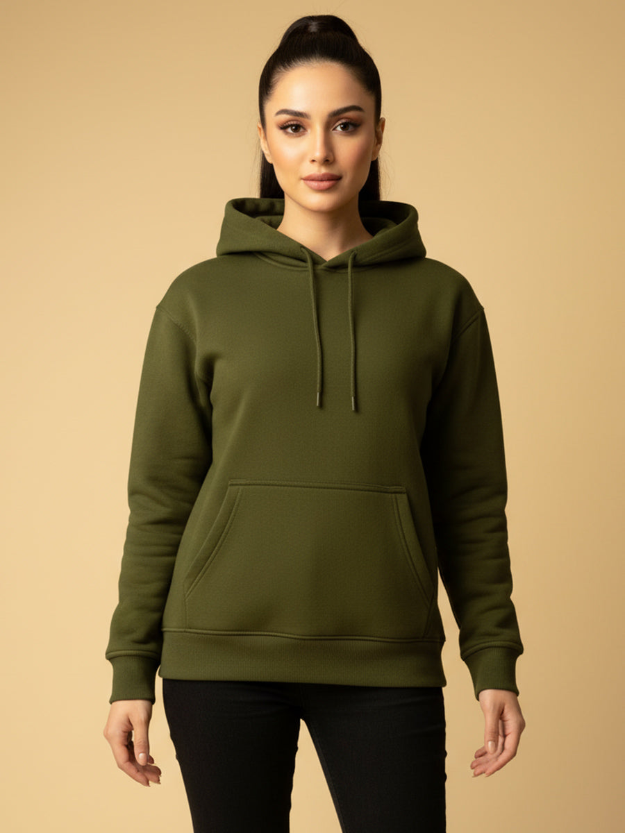Basic Olive Hoodie