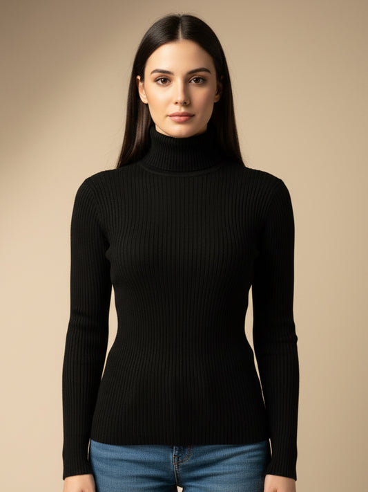 Basic Black High Neck