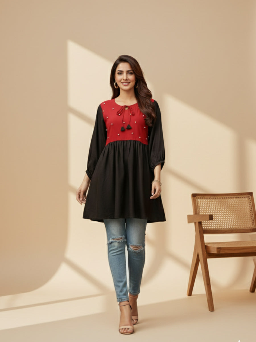 Emerald Charm Tunic Top