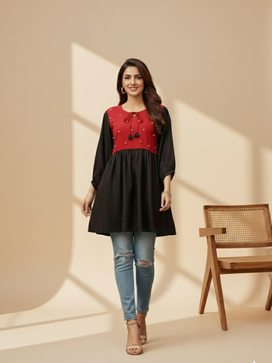 Emerald Charm Tunic Top